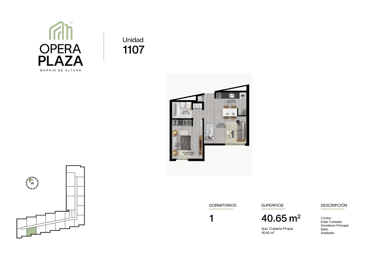 Opera Plaza Torre 1, Piso 1, Unidad 7